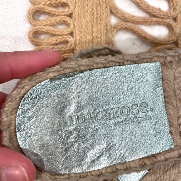 Anthropologie Mint + Rose Blue Metallic Slide Sandals EU 38 - Picture 3 of 9